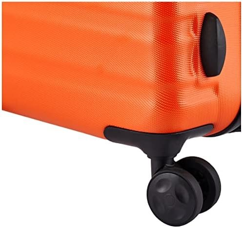Amazon Basics Expandable Hardside Carry-On Luggage, 20-Inch Spinner with Four Spinner Wheels and Scratch-Resistant Surface, Orange - Image 4