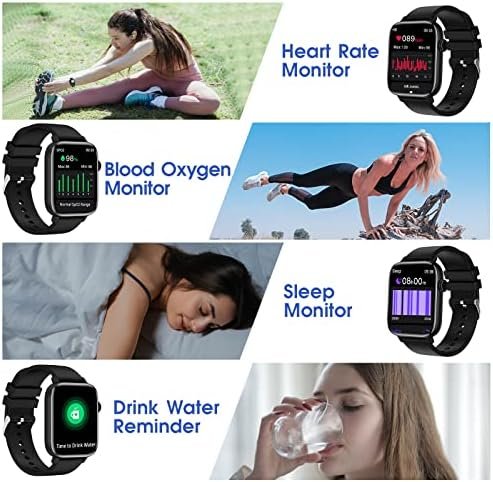 Smart Watch for iPhone/Android Phones (Answer/Make Calls) - 1.9" HD Screen Fitness Tracker : Heart Rate/Sleep Monitor/Pedometer/Calories, Multiple Sports Modes, Waterproof SmartWatch for Men Women - Image 4