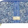 Lilly Pulitzer Travel Wallet Passport Holder, Blue Vegan Leather Wristlet Wallet for Women, Travel Document Organizer, Twisted Up
