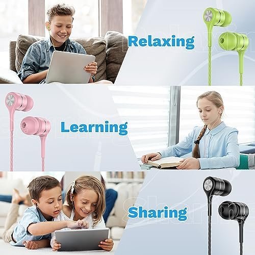 Earbuds Earphones with Microphone, 5 Pack Wired Heavy Bass Headphones, Earphone with Noise Isolating, Fits 3.5mm Interface for iPad, Desktop - Image 7