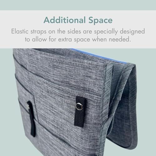 So-Mine Airplane Pocket Organizer | In Flight Seat Back Organizer Bag | Commuter Essential Travel Bag | Media Pouch For Flying | Travel Gift | Attaches To Luggage - Image 4