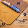 Leather Passport Holder with Travel Wallet, Genuine Leather Passport Cover- Passport Wallet, Leather Folding Wallet for Passports (Strap, Brown) - Image 4