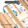 Travel Hanging Toiletry Bag for Women, Holds Full-Size Shampoo, with Jewelry Organizer Compartment, Extra Large Waterproof Cosmetic Makeup, Toiletries Kit Set with Trolley Belt, Blue - Image 4