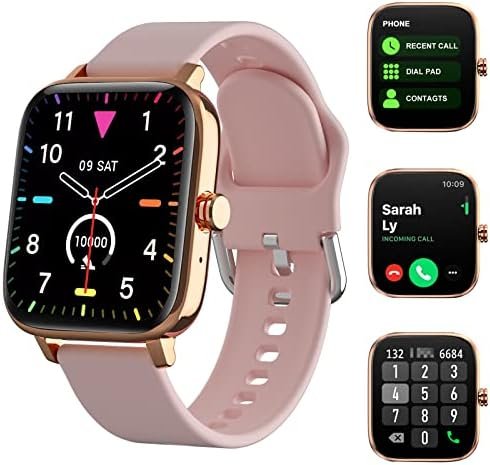 Smartwatch with Full Touch Screen, Text & Call, GPS, Sports Modes for Android & iOS - Pink