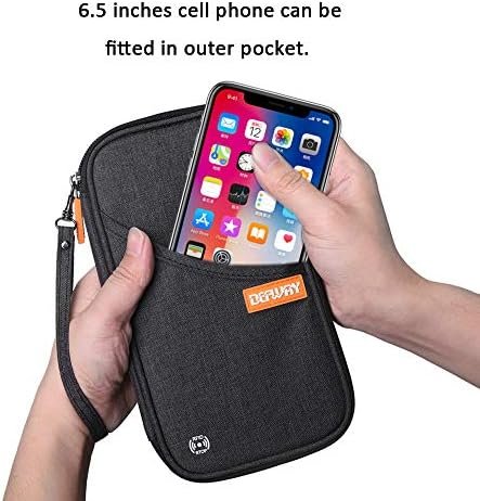 defway Passport Holder Travel Wallet - Family Passport Holder of 4, RFID Blocking Passport Wallet for Men Women, Travel Essentials for Flying, BLACK - Image 7