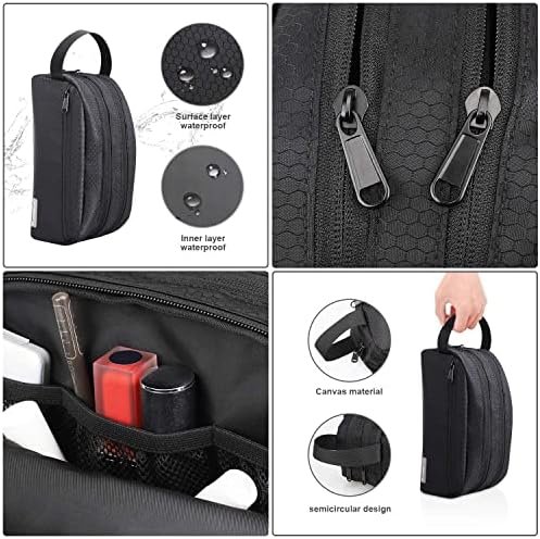 emissary Nylon Men's Toiletry Bag - Large Waterproof Shower Bag - Travel Toiletries Bag - Dopp Kitt for Men - Toiletry Bag for Men and Women - Shaving Bag for Men Travel (Black Water-Resistant) - Image 3