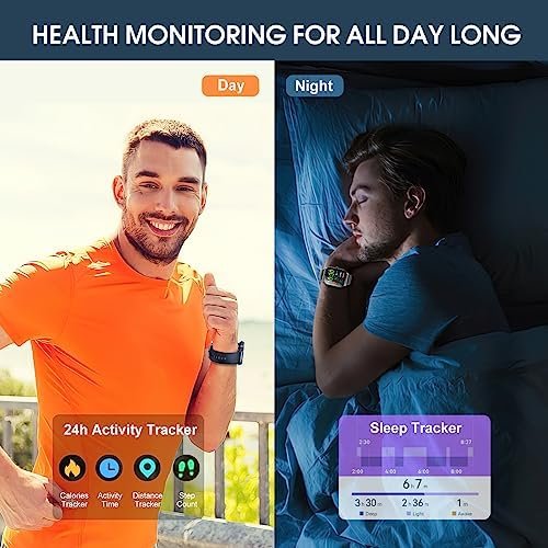 Smart Watch for Men Women(Answer/Make Calls), 1.85" HD Screen Fitness Watch with Sleep Heart Rate Monitor, 112 Sport Modes, IP68 Waterproof Activity Trackers Compatible with Android iOS(Gray) - Image 4