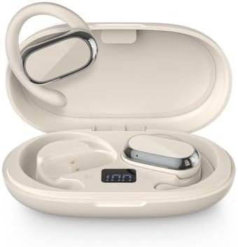 Butyoef Open Ear Headphones,360-Degree Panoramic Sound, DT4.0 Without Sound Loss,Air Conduction, 48H Range,LED Display,IPX7 Waterproof, Wireless Earbuds for Meeting, Driving,Traveling