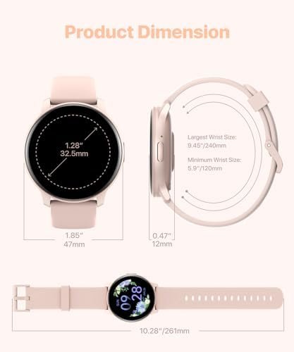 Smart Watch for Women Men Answer/Make Calls/Quick Text Reply/AI Voice, Smartwatch for Android Phones iPhone Samsung Compatible IP68 Fitness Tracker Heart Rate Blood Oxygen Sleep Monitor Circle - Image 8