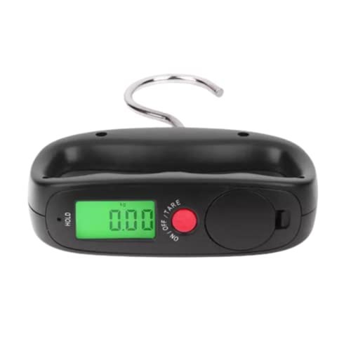 Digital Luggage Scale, 110LB/50kg LCD Backlit Electronic Hand Held Hook Hanging Mini Precise & Accurate Travel Scale, Multi Weight Conversion, Tare Function, Simple 1 Touch Operation, CR2032 Included