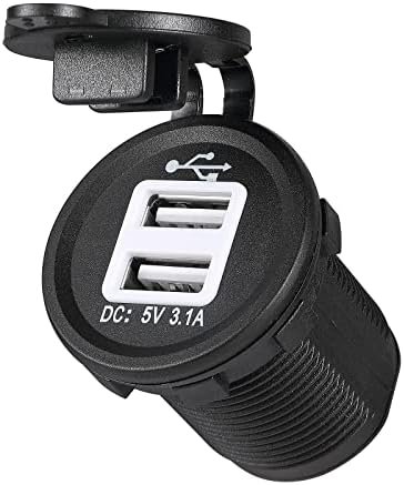 Golf Cart DC 6V-30V Quick Charge 3.1A Dual USB Charger, 2 in 1 USB Golf Cart USB Charger Ports Outlet Universal for Club Car, EZGO and Yamaha - Image 3