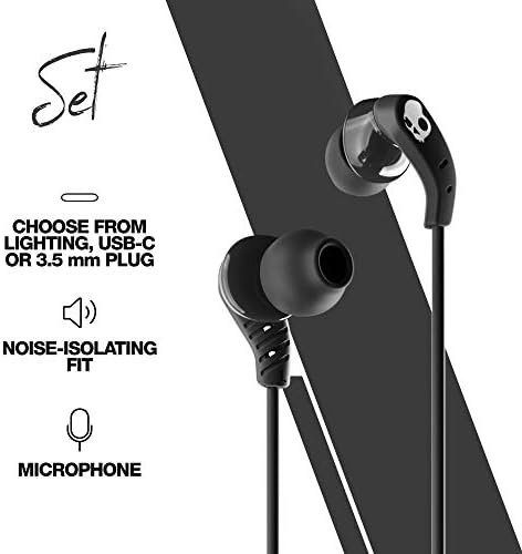 Skullcandy Set USB-C In-Ear Wired Earbuds, Microphone, Works with iPhone 15, Android and Laptop - Black - Image 3