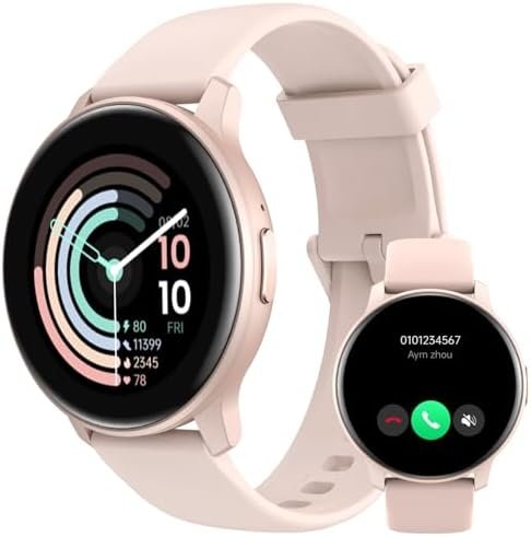 Smart Watch for Women Men Answer/Make Calls/Quick Text Reply/AI Voice, Smartwatch for Android Phones iPhone Samsung Compatible IP68 Fitness Tracker Heart Rate Blood Oxygen Sleep Monitor Circle