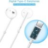 2 Packs USB C Headphones for iPhone 15 Earbuds with Microphone & Volume Control HiFi Stereo Type C Earphones for Galaxy S23/S22/S21/S20/Ultra Note 10/20, for iPad Pro Pixel 7/6/6a/5/4 OnePlus 9 8 - Image 3