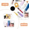 AURUZA 6 PACK Clear Toiletry Bag, TSA Approved Cosmetic Makeup Bags Set, Portable Travel Makeup Bags Zipper PVC Cosmetic Pouch Airport Airline for Travel, Bathroom - Image 5
