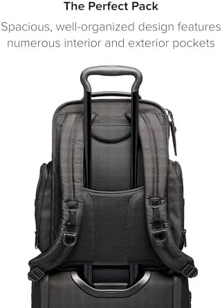 TUMI - Alpha Brief Pack - 15" Laptop Backpack with Padded Adjustable Straps - Stores Laptop, Tablet, Toiletries, Snacks, Ipad - Black - Image 5