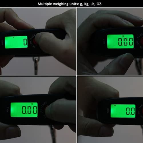 Digital Luggage Scale, 110LB/50kg LCD Backlit Electronic Hand Held Hook Hanging Mini Precise & Accurate Travel Scale, Multi Weight Conversion, Tare Function, Simple 1 Touch Operation, CR2032 Included - Image 6
