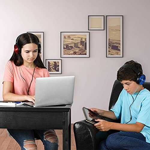 Classroom Headphones-Bulk 10-Pack, Student On Ear Color Varieties- Comfy Swivel Earphones for Library, School, Airplane, Kids-for Online Learning and Travel, HQ Stereo Sound 3.5mm Jack (Colorful) - Image 5