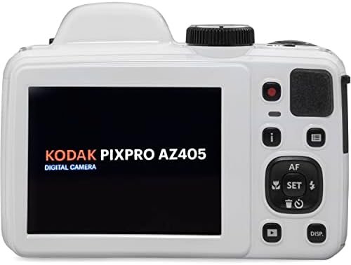 Kodak PIXPRO AZ405 Digital Camera (White) Bundle with Case, 32 GB SD Memory Card, Memory Card Wallet, Card Reader, Table Tripod, 4 AA Batteries & White Charger and Cloth - Image 7