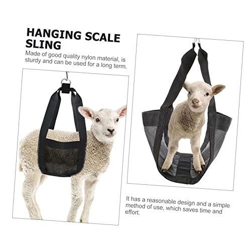 Healeved Livestock Weighing Sling Hanging Scale Sling Livestock Weight Hanging Bag Calf Sling for Lifting Calf Weighing Sling Livestock Scale Hanging Sling Nylon Animal Heavy Scale - Image 5