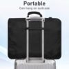 MISSLO Carry On Garment Bags for Travel with Shoulder Strap 43'' Suit Bags for Men Travel 2 in 1 Waterproof Suit Cover Bags with 3 Pockets Hanging Clothes Bag for Business Trip, Black - Image 6