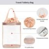 Clear Makeup Bag, Travel Toiletry Bag for Women, TSA Approved Toiletry Bag, Waterproof Clear bag Cosmetic Pouch,Transparent Makeup Organizer, Carry on Airport Airline Compliant - Image 3