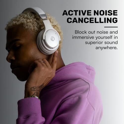 Raycon The Everyday Wireless Bluetooth Over Ear Headphones, with Active Noise Cancelling, Awareness Mode and Built in Microphone, IPX 4 Water Resistance, 38 Hours of Battery Life (Black) - Image 4