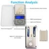 WOWOHE Food Travel Scale Portable Pocket Scale Gram Capacity 500g Degital Kitchen Small Miniature Scale Lab Measuring Scale High Precision - Image 5