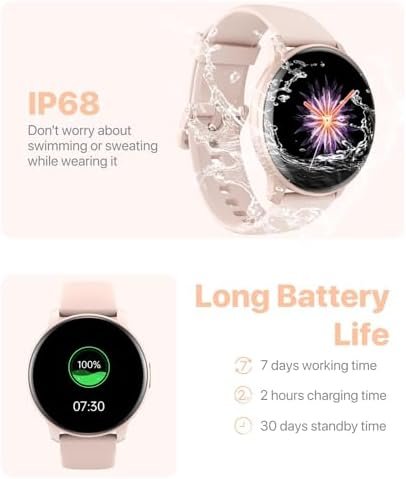 Smart Watch for Women Men Answer/Make Calls/Quick Text Reply/AI Voice, Smartwatch for Android Phones iPhone Samsung Compatible IP68 Fitness Tracker Heart Rate Blood Oxygen Sleep Monitor Circle - Image 7