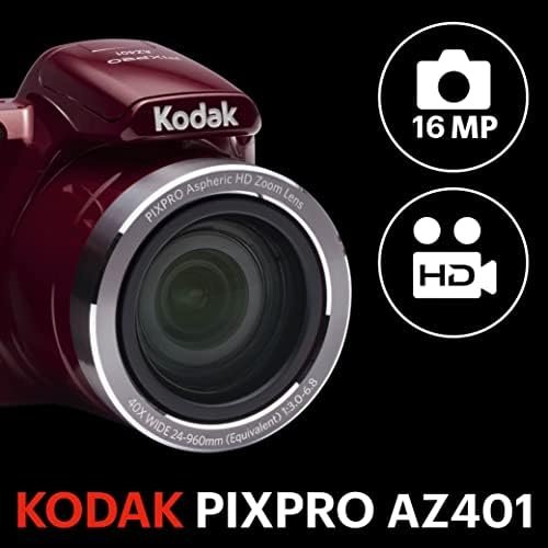 Kodak AZ401RD Point & Shoot Digital Camera with 3" LCD, Red - Image 2
