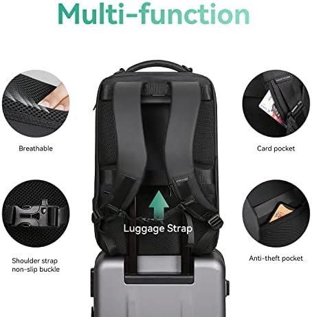MARK RYDEN Business Backpack for Men, Waterproof High Tech Backpack with Sport Car Shape Design and USB Charging Port, Travel Laptop Backpack Fits 17.3 Inch Notebook - Image 4