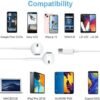 2 Packs USB C Headphones for iPhone 15 Earbuds with Microphone & Volume Control HiFi Stereo Type C Earphones for Galaxy S23/S22/S21/S20/Ultra Note 10/20, for iPad Pro Pixel 7/6/6a/5/4 OnePlus 9 8 - Image 5