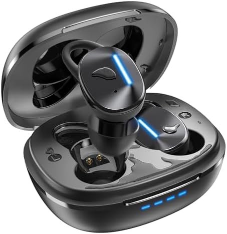 CALCINI Wireless Earbuds Bluetooth 5.3 IPX8 Waterproof Touch Control, in Ear Headphones with Charging Case, TWS Ear Buds for Phone, Android, Sport and Workout Deep Bass Microphone Earphones