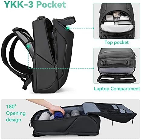 MARK RYDEN Business Backpack for Men, Waterproof High Tech Backpack with Sport Car Shape Design and USB Charging Port, Travel Laptop Backpack Fits 17.3 Inch Notebook - Image 2