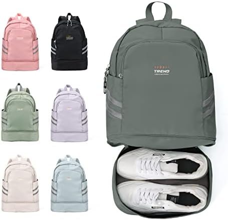 coofay Small Gym Backpack For Women Waterproof Backpack With Shoe Compartment Lightweight Travel Backpack Sports Backpack Large Gym Bag