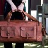 KPL Large 32 inch duffel bags for men holdall leather travel bag overnight gym sports weekend bag - Image 5
