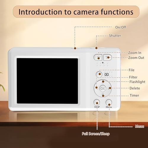 Digital Camera, 4K Ultra HD Cameras for Photography, Digital Point and Shoot Camera with 56Mp Autofocus 20X Zoom Anti Shake, Video Camera with 32GB SD Card for Adults, Teens, Beginners(Silver) - Image 7