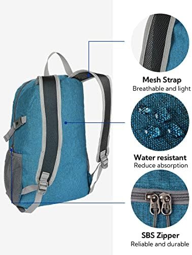 WATERFLY Small Lightweight Packable Backpack: 20l Ultra Light Foldable Travel Hiking Camping Daypack Day Pack for Man Woman - Image 5
