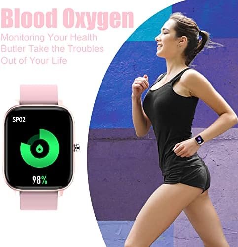 Smart Watch for Men Women Compatible with iPhone Samsung Android Phone 1.69“ Full Touch Screen Watch IP68 Waterproof Bluetooh Fitness Tracker Smart Watch with Heart Rate/Sleep Monitor - Image 4