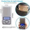 WOWOHE Food Travel Scale Portable Pocket Scale Gram Capacity 500g Degital Kitchen Small Miniature Scale Lab Measuring Scale High Precision - Image 4