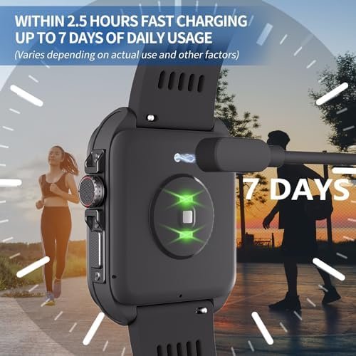 KEEPONFIT Smart Watch with Answer/Make Calls, Metal Frame 1.8" Alexa Built-in Fitness Tracker with IP68 Waterproof/100+ Sports Modes/Heart Rate/SpO2/Stress/Sleep Monitor for Men/Women for iOS/Android - Image 7