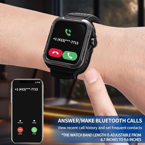 KEEPONFIT Smart Watch with Answer/Make Calls, Metal Frame 1.8" Alexa Built-in Fitness Tracker with IP68 Waterproof/100+ Sports Modes/Heart Rate/SpO2/Stress/Sleep Monitor for Men/Women for iOS/Android - Image 5