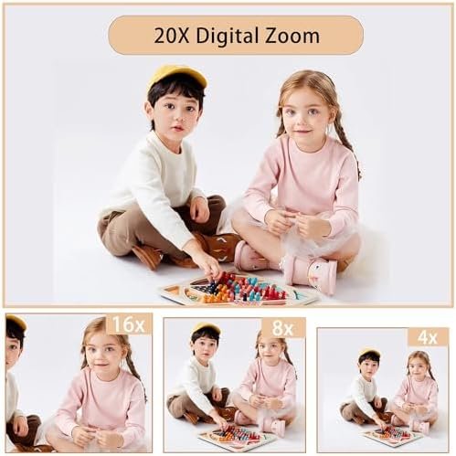 Digital Camera, 4K Ultra HD Cameras for Photography, Digital Point and Shoot Camera with 56Mp Autofocus 20X Zoom Anti Shake, Video Camera with 32GB SD Card for Adults, Teens, Beginners(Silver) - Image 3