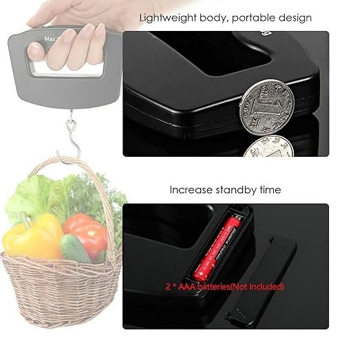 Portable Portable Travel Luggage Electronic Scale, Digital LCD Hanging Suitcase Weighing Scale 110 pounds/50 kilograms, Fishing, Luggage, Gifts (Luggage Strap) - Image 6