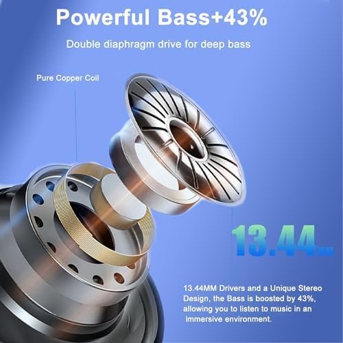 Ear Buds Wireless Bluetooth Earbuds Bluetooth 5.3 Headphones with 4 ENC Noise Cancelling Mic Powerful Bass In-Ear Earbuds with LED Display 128H IP7 Waterproof 2024 New Earphones for Ios/Android - Image 5