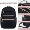 VANKEAN 15.6 Inch Laptop Backpack for Women Men Work Bag Fashion with USB Port, Waterproof Backpacks Nurse Stylish Travel Bags Casual Daypacks for College, Business, Black - Image 6