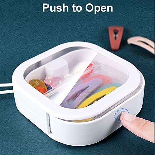 SPAKOWN Portable Hair Tie Holder Hair Tie Organizer Small Hair Accessories Storage Small Items Organizer for Girls Women (Pink+White 2 Pack) - Image 6