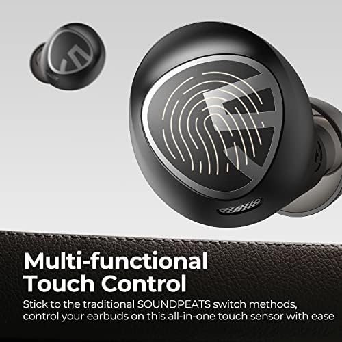 SoundPEATS Free2 Classic Wireless Earbuds Bluetooth V5.1 Headphones with 30Hrs Playtime in-Ear Wireless Earphones, Built-in Mic for Clear Calls, Touch Control, Single/Twin Mode, Stereo Sound - Image 6