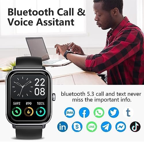 Smart Watch for Men and Women - Alexa Built-in Smartwatch with Heart Rate, Sleep and Blood Oxygen Monitor,24/7 Heart Rate Auto Image Correction, Portable Smartwatch Dynaudio Speakers - Image 3