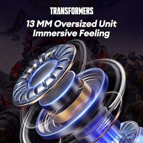 Transformers TF-T01 True Wireless Earbuds Bluetooth 5.4 Headphones, Bluetooth Earbud in Ear with HD Mic, 60H Playtime Ear Buds, IPX5 Waterproof Earphones for Android iOS Bumblebee - Image 2